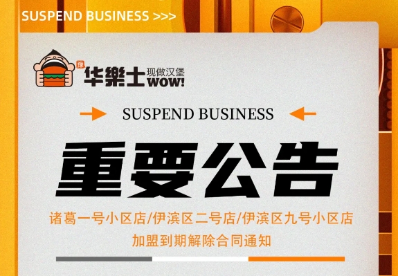 （諸葛一號(hào)小區(qū)店，伊濱區(qū)二號(hào)小區(qū)店，伊濱區(qū)九號(hào)小區(qū)店)加盟到期解除合同通知